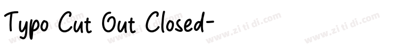 Typo Cut Out Closed字体转换